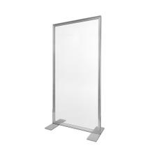 Paroi de séparation avec cadre en aluminium, inclus une bâche transparente en PVC