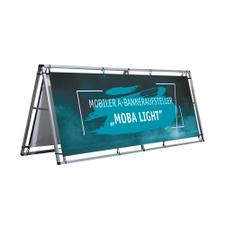 Mobiler A-Banneraufsteller „Moba Light“ für Bandenwerbung