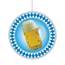 Decorazione a soffitto "Boccale di birra in un cerchio di rombi"