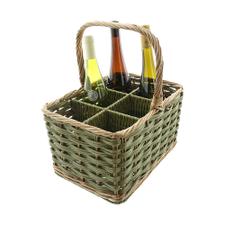Panier porte-bouteilles "Washed Green"