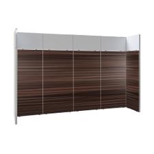 FlexiSlot® Lamellenwand Messestand „Style“ 3.900 x 800 mm Kopfstand