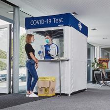 Cabine de test PCR mobile pour extérieur