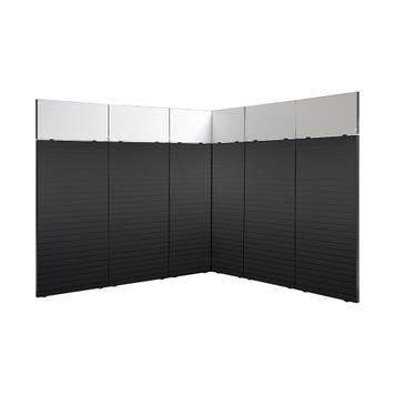 FlexiSlot®-Messestand „Style-Black“ 2.850 x 2.800 mm Eckstand