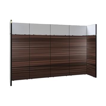 FlexiSlot-® Lamellenwand Messestand „Style-Black“ - 3.900 x 800 mm Kopfstand