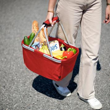 Shopper "BASKET” - cestino spesa pieghevole in stoffa