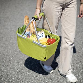 Shopper "BASKET” - cestino spesa pieghevole in stoffa