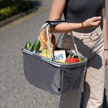 Shopper "BASKET” - cestino spesa pieghevole in stoffa