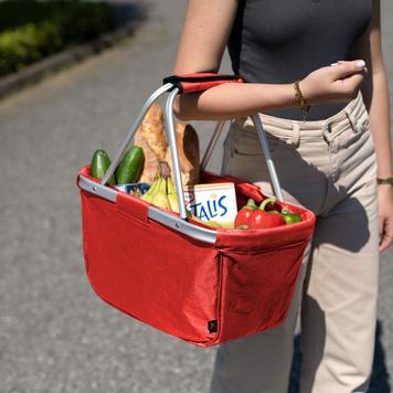 Shopper "BASKET” - cestino spesa pieghevole in stoffa