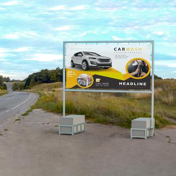 Panneau d'affichage de sol "Techno Mobil” pour bâche