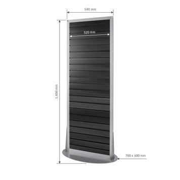 FlexiSlot® Lamellenwand Tower „Construct-Ellipse“