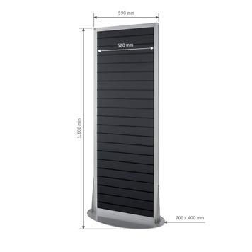 FlexiSlot® Lamellenwand Gondeldisplay „Construct-Ellipse“