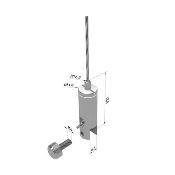 Drahtseilhalter für Platten verschiedener Stärken