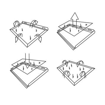 Cadre à clipser, profil de 25 mm, aspect bois foncé