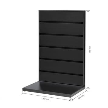 Espositore da tavolo FlexiSlot® con cornice nera