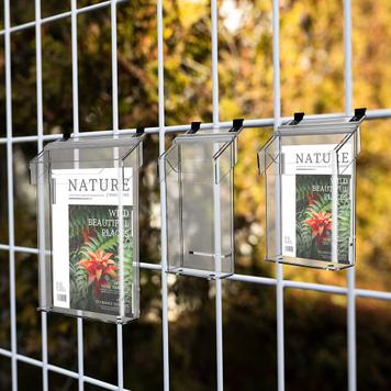 Porte-brochures "Nil" avec crochet pour vitres auto