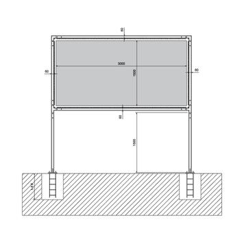 Système de fixation de bâche "Techno IV Fundament"