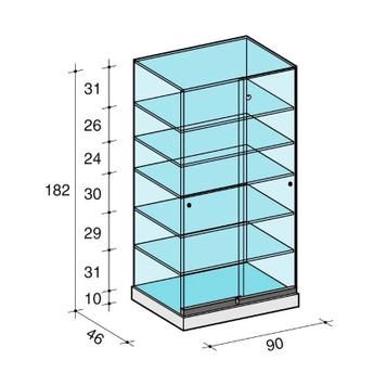 Vitrine en verre "Juno"