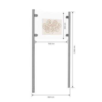 Firmenschild „Straight-Line Entrance” mit Acrylglasplatte