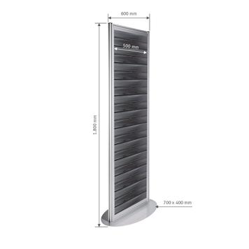 FlexiSlot® Lamellenwand Produktdisplay „Quattro-Ellipse”