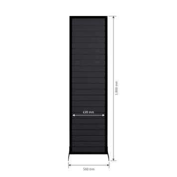 FlexiSlot® Lamellenwand Tower „Construct-Slim” Black Frame