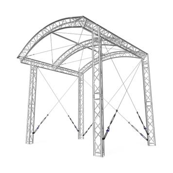 Scène avec toit en arc de cercle