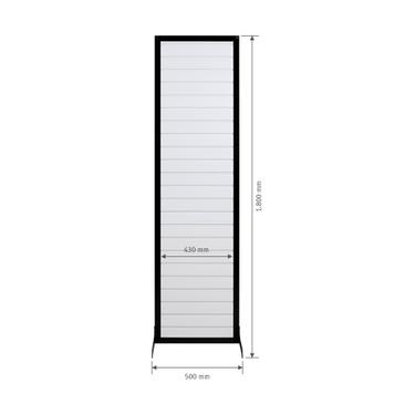 FlexiSlot® Lamellenwand Tower „Construct-Slim” Black Frame