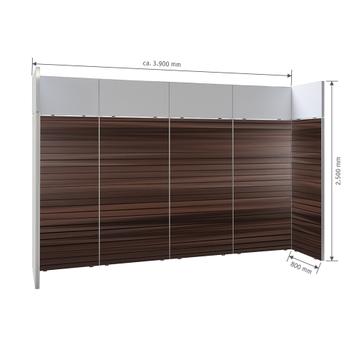 Stand espositivo FlexiSlot "Style" 3.900 x 800 mm , frontale